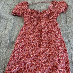 Trixxi Red Paisley Midi Dress